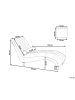 Beliani Chaiselongue MURET in Beige/Braun - (W) 163 x (H) 87 x (L) 72 cm