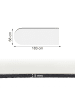 relaxdays Yogamatte in Weiß - (B)68 x (H)0,5 x (T)183 cm