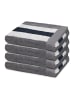 Ross 4 X Handtuch im Set Doubleface Stripes in Grau