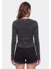 myMo ROCKS Women Longsleeve in Grey Stone Wash