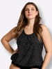 sheego Tankini-Oberteil in schwarz-weiß-getupft