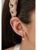Hey Happiness Vergold. Herz Huggie Ohrringe aus Edelstahl in Rosa - (D) 1,23 cm