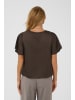 SAINT TROPEZ Bluse kurzarm LodisaSZ Gerade Passform in Chocolate Brown
