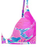 Sunseeker Triangel-Bikini-Top in pink-blau bedruckt