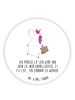 Mr. & Mrs. Panda Rund Magnet Einhorn Koffer mit Spruch in Weiß