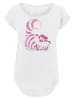 F4NT4STIC Long Cut T-Shirt Alice in Wonderland Cheshire Cat in weiß
