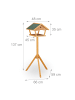 relaxdays Vogelfutterhaus in Natur/ Grün - (B)66 x (H)137 x (T)59 cm