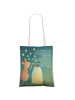 Mr. & Mrs. Panda Shopper Bag Maus Sterne Design mit Spruch in Weiß