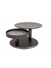 58 aufm Kessel COUCHTISCH mit drehbarer Tischplatte Codie 75x43x75 HPL Schwarz/Grau