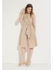 More & More raffiniertes Midikleid, Wickeloptik in beige
