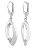 Adeliás Damen Ohrringe – Ohrhänger aus 925 Silber mit Zirkonia in silber