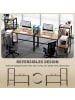 HOMCOM Computertisch-150L x 48B x 125H cm-Braun