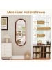 COSTWAY Wandspiegel 110 x 45 cm in Braun
