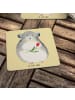 Mr. & Mrs. Panda Glasuntersetzer Chinchilla Blume ohne Spruch in Gelb Pastell