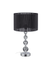 relaxdays Tischlampe in Schwarz/ Silber - (H)54 x Ø29,5 cm