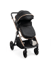 BeBelissimo 2 en 1 Kinderwagen - Wickeltasche - Iris in Schwarz