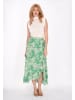 Usha Women Skirt in green white