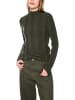 MARC CAIN COLLECTIONS Schmaler Pullover mit Stehkragen in Forest Night New