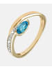 Diamant L'éternel Ring aus 375 Gelbgold mit Diamant mit Topas