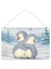 Mr. & Mrs. Panda Wandtafel Pinguine Kuscheln Design ohne Spruch in Weiß