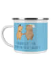 Mr. & Mrs. Panda Camping Emaille Tasse 40. Hochzeitstag Rubinhoc... in Sky Blue