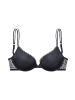 PETITE FLEUR Push-up-BH in weiß + schwarz