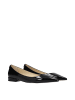 Jimmy Choo Schwarz Leder Flache Schuhe