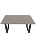 MCW Esszimmertisch O61 Industrial MDF Metall 160x90cm, Marmor-Optik grau