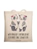 Mr. & Mrs. Panda Shopping Bag Liebe Schwester mit Spruch in Creme