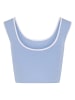Urban Classics Cropped Tees in powderblue/white+blushedrose/white