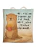 Mr. & Mrs. Panda Tasche Otter See Pommes Design mit Spruch in Weiß