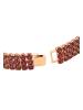 faina Women Crystal-Studded Bracelet in Rose Gold Red