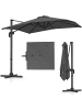 COSTWAY Sonnenschirm rechteckig 250 cm in Grau