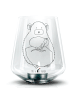 Mr. & Mrs. Panda Glas Windlicht Chinchilla Blume ohne Spruch in Transparent