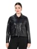 Ulla Popken Lederjacke in schwarz