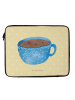 Mr. & Mrs. Panda Laptop Sleeve Kaffee Tasse ohne Spruch in Gelb Pastell