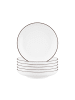 Seltmann Weiden 6er Set Suppenteller Sento Home Pure Lines in ø 21,3 cm in Chocolate Brown