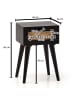 FineBuy Nachttisch in Schwarz / Mango / 40x30x60