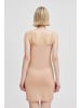 b.young Kleid Regular Fit Mini Spaghettiträger figurbetonend in Beige