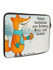Mr. & Mrs. Panda Laptop Sleeve Fuchs Keks Design mit Spruch in Weiß