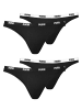 Puma 4er Pack Bikini Slips in Schwarz
