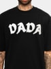 DADA Oversize T-Shirt mit Frottee-Frontlogo in Schwarz