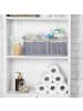 relaxdays 4 x Aufbewahrungskorb in Grau - (B)38 x (H)16,5 x (T)28,5 cm