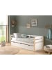58 aufm Kessel KOJENBETT mit Schubladen Karissa 211x77x98 Massivholz+MDF Weiß/natur