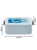 Mr. & Mrs. Panda Bentobox Walfisch Thunfisch Design mit Spruch in Blau Pastell