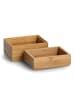 Zeller Kosmetik-Organizer, Bambus, 2er-Set in Braun, (B) 11 x (H) 10 x (L) 14,5 cm