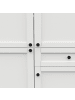 CALICOSY Hochschrank COTTAGE in Weiß - (W) 120,2  x (H) 140,2  x (L) 58,8  cm