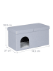 relaxdays Katzenhöhle in Grau - (B)74,5 x (H)38,5 x (T)37 cm