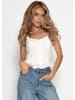 SASSYCLASSY Bustier-Top aus Lochspitze in Weiß