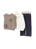 Mayoral Set Bluse, Pullunder, Leggings in marineblau